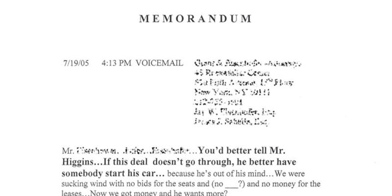 Memorandum (The Threat)